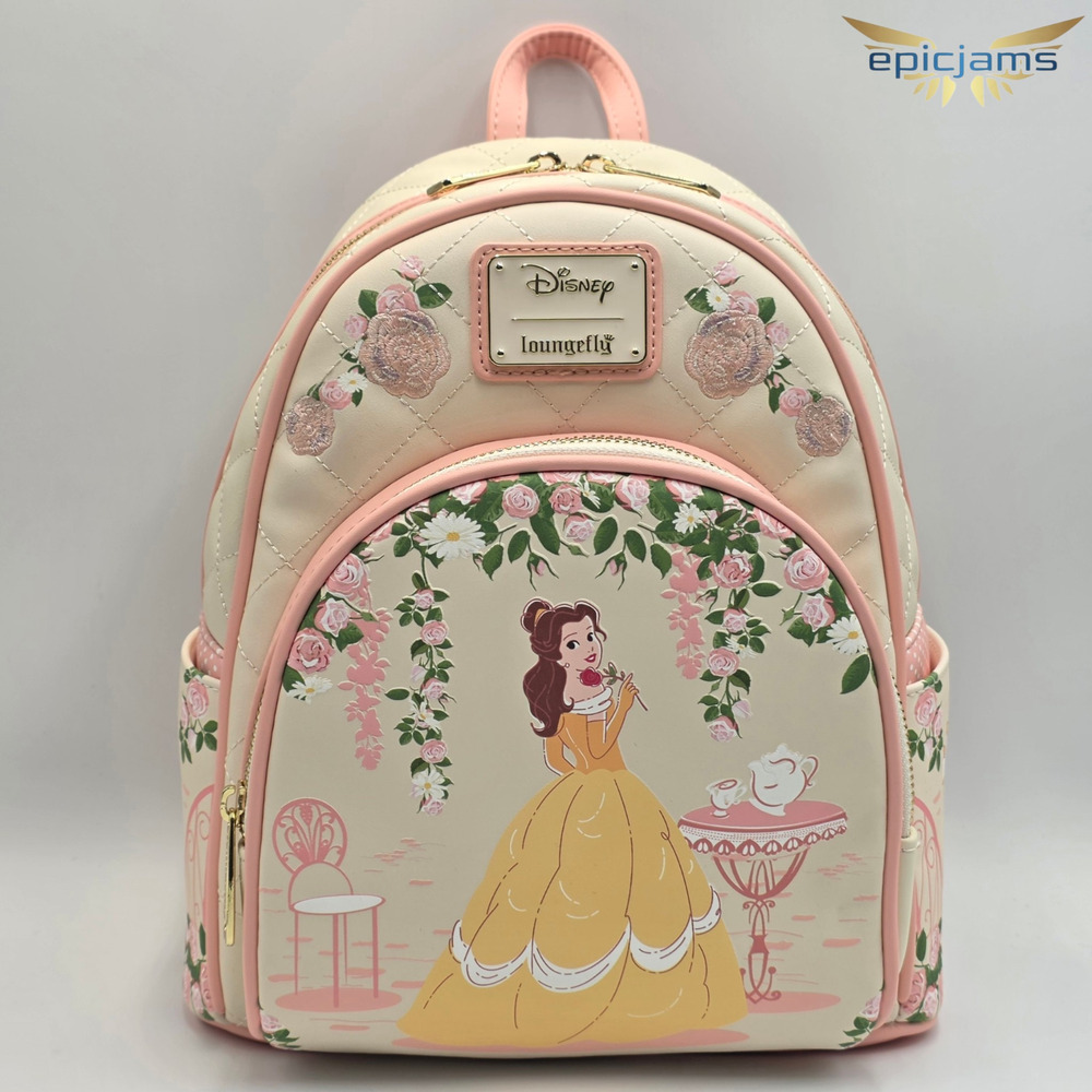 Loungefly Disney Beauty and The Beast Quilted Belle Mini Backpack New